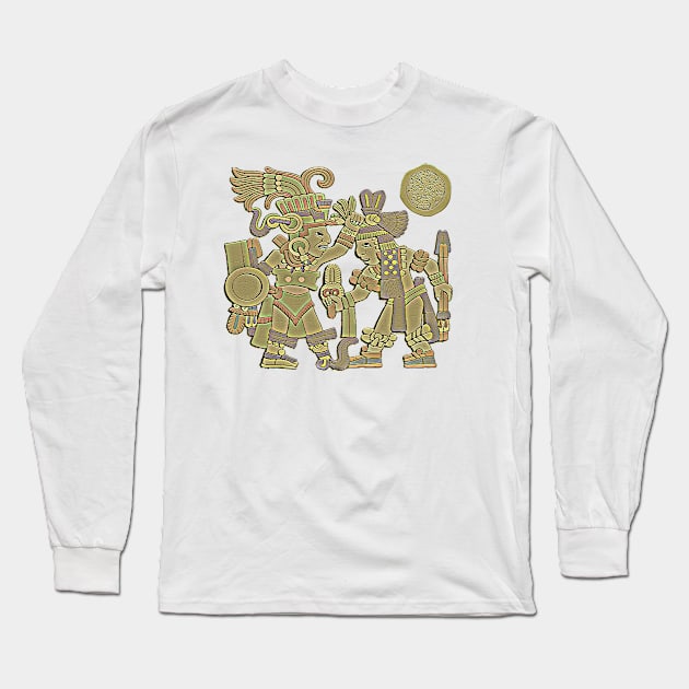 Aztec Carved Long Sleeve T-Shirt by Izmet